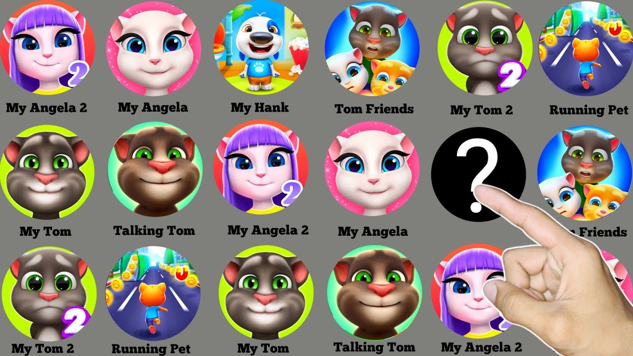 My Angela 2,My Angela,My Hank : Islands,My Tom Friends,My Tom 2,Running Pet,My Tom,Talking Tom Cat