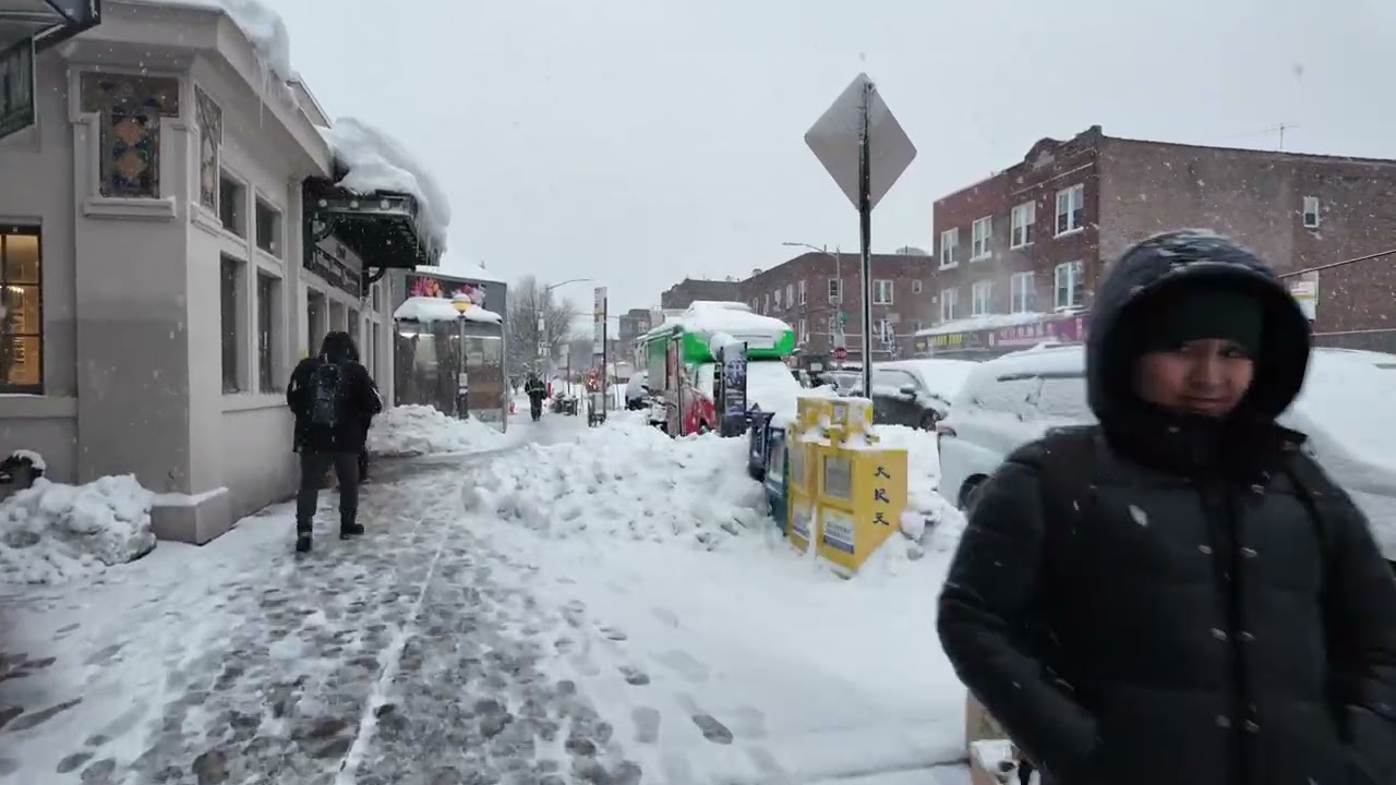 New York City: Snowstorms Early Morning 