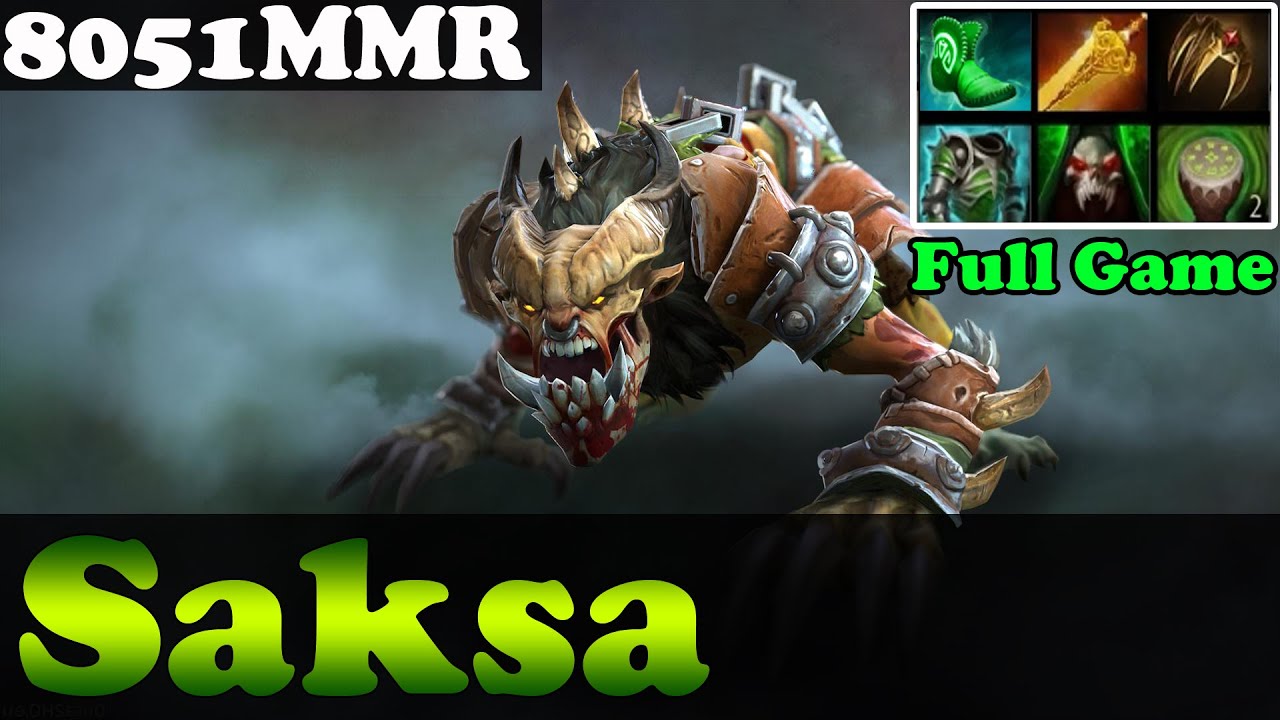 Dota 2 - Saksa 8051MMR Plays Lifestealer JUNGLE - Full Game - Ranked Match Gameplay