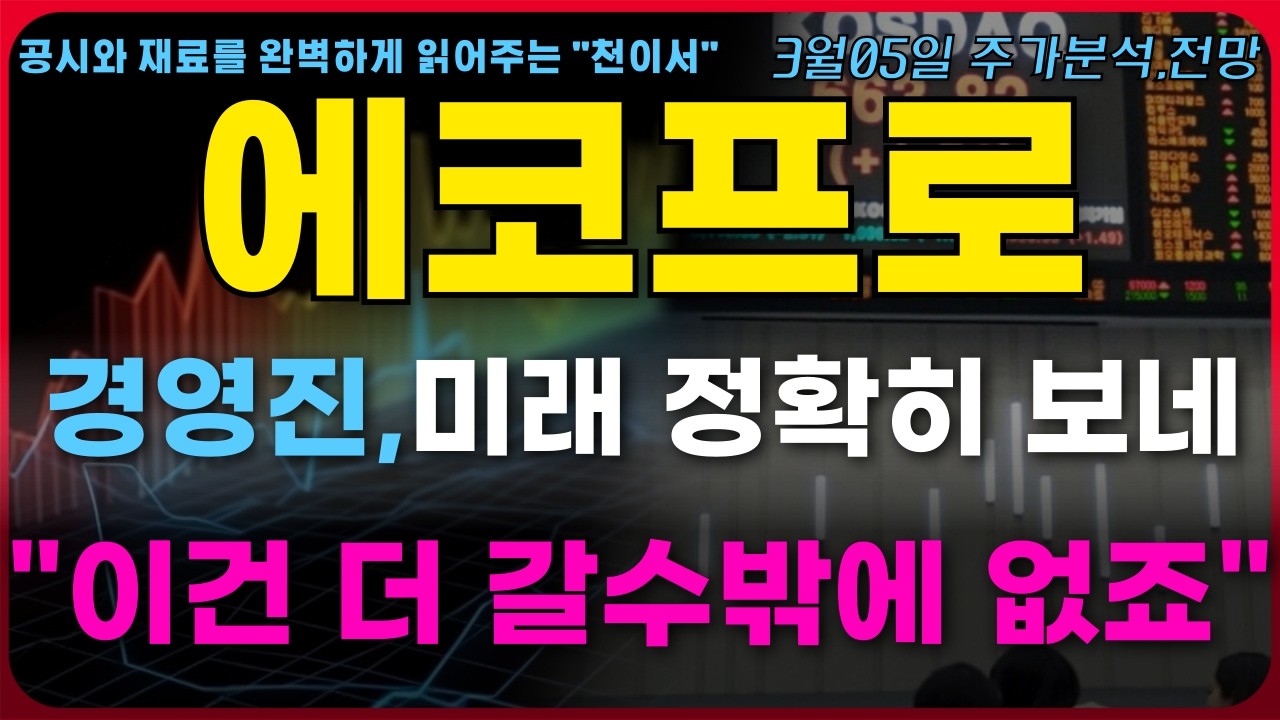 [에코프로 주가전망] 경영진,미래를 정확히 보고있다.