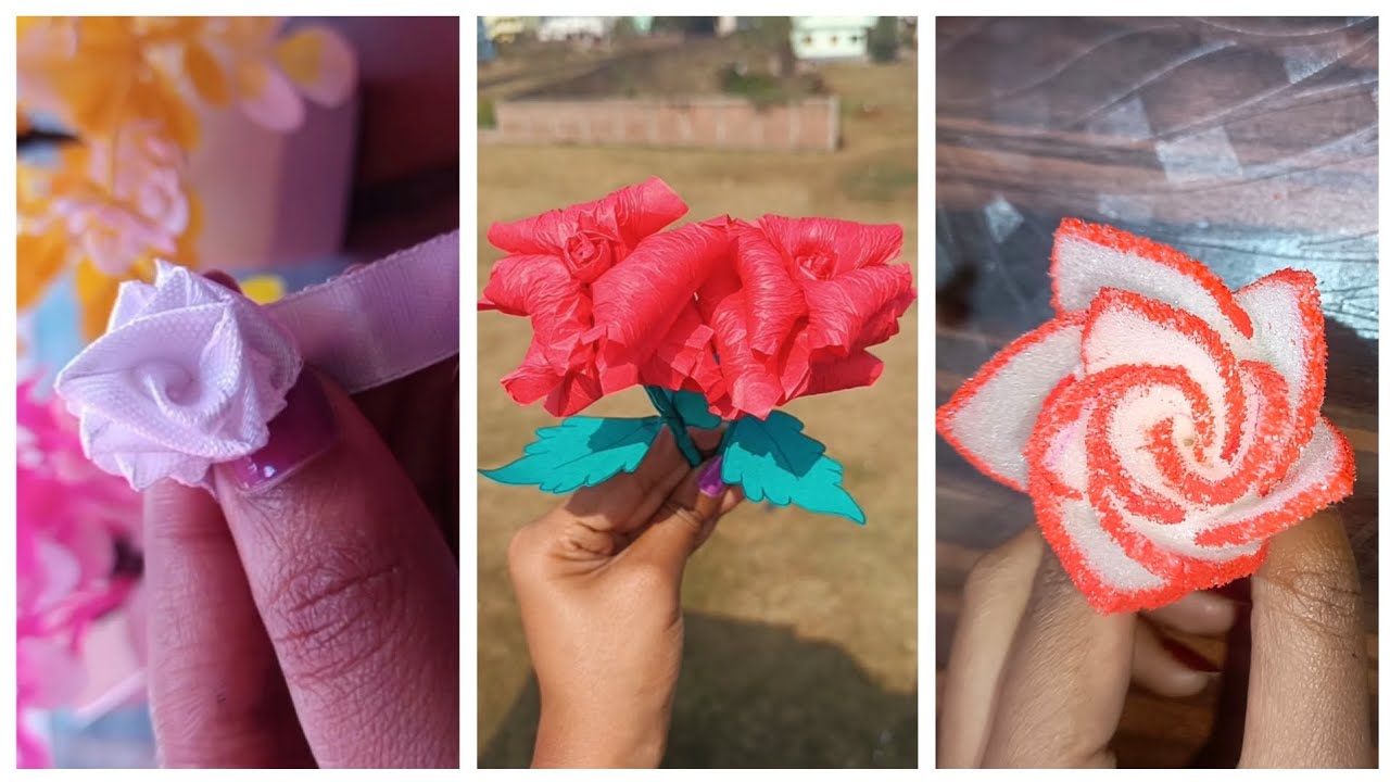 diy rose 🌹 | diy paper rose | diy ribbon rose @CreativesWorld-l3y @MansisHandmade @CrafterAditi 