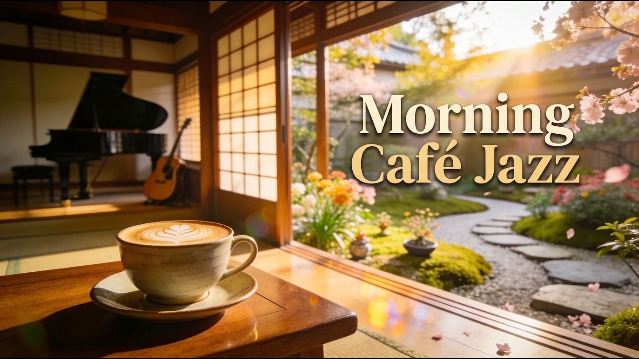 Morning Jazz  Café ☕ Relaxing Piano & Guitar for Focus & Work — 朝のカフェBGM