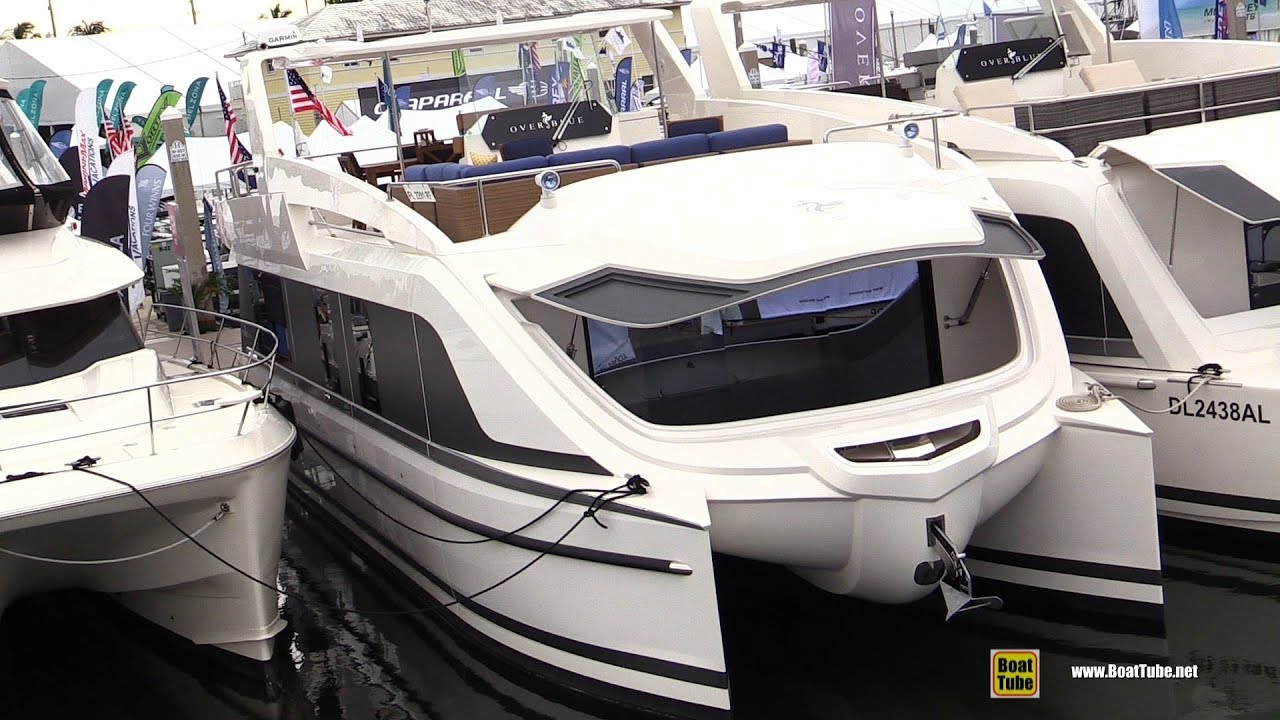 2019 Over Blue 54 Power Catamaran - Walkaround - 2018 Fort Lauderdale Boat Show