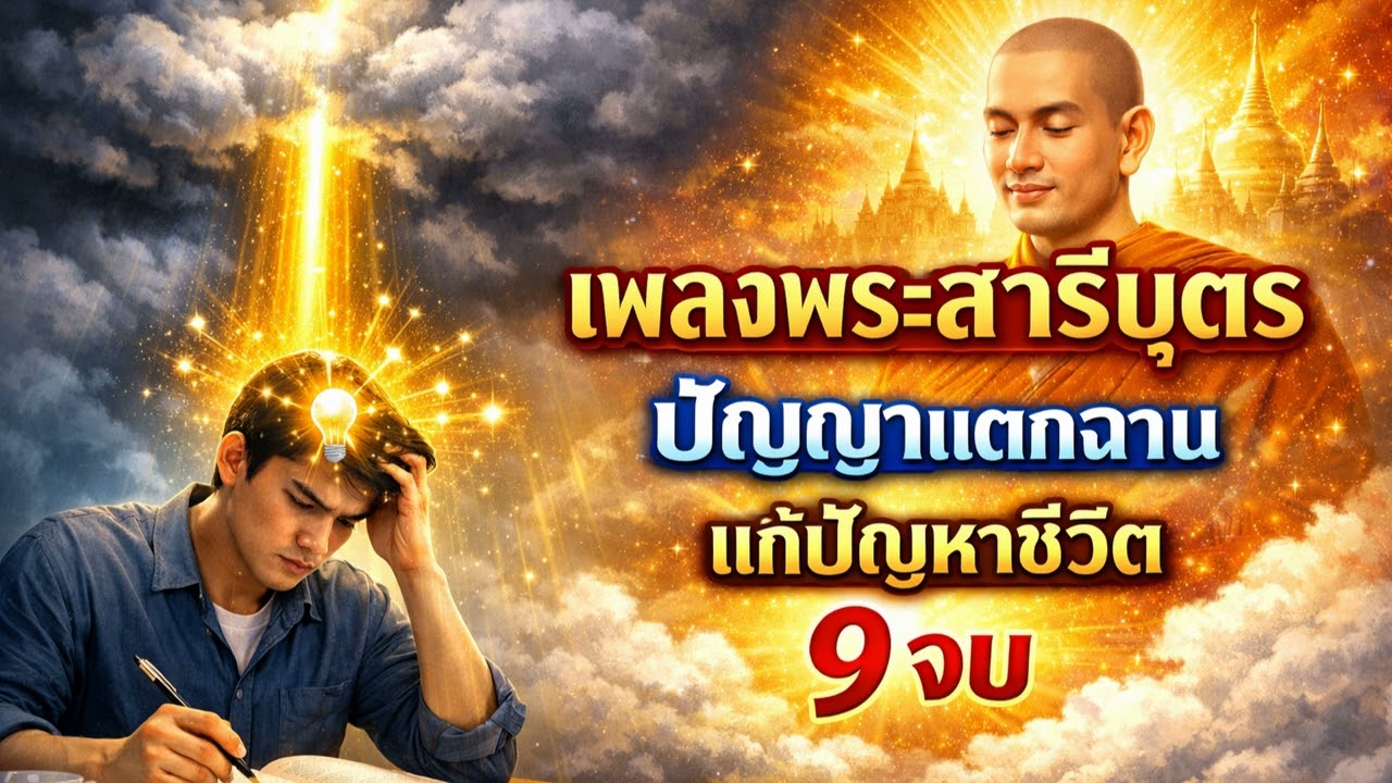 บทเพลงบูชาพระสารีบุตร (ฉบับปัญญาบารมี) 9 จบ เลิศทางปัญญา สมองดี เรียนเก่ง #9จบ