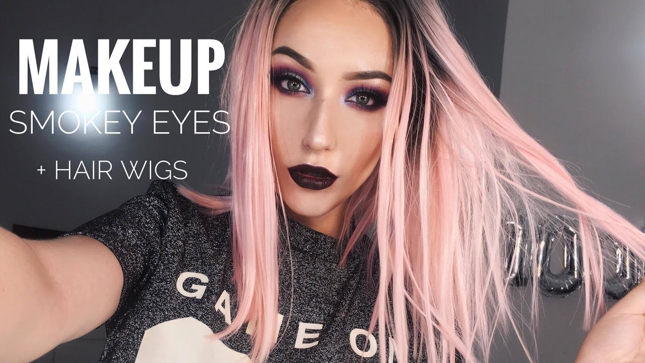 MAQUILLAJE SMOKEY EYES EN COLORES  + CABELLO ROSA  | Melina Quiroga Makeup