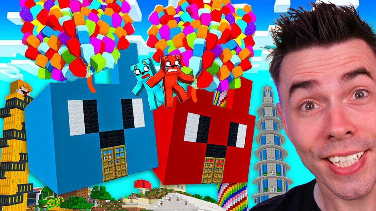 LATAJĄCY DOMEK LUCZKA i PIMPKA PRANK w Minecraft!
