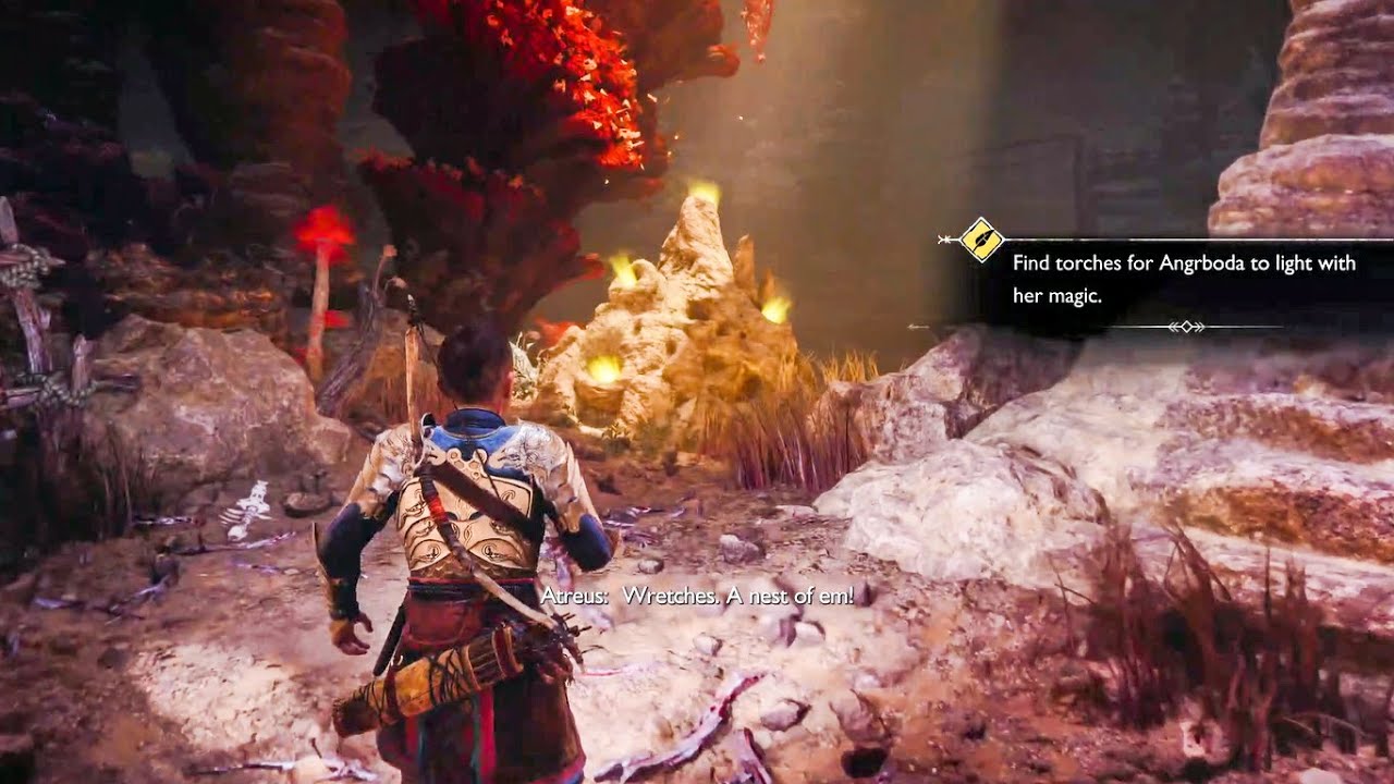 Clear the Wretches from the sinkhole - The Lost Sanctuary - The Path -  God of War Ragnarok