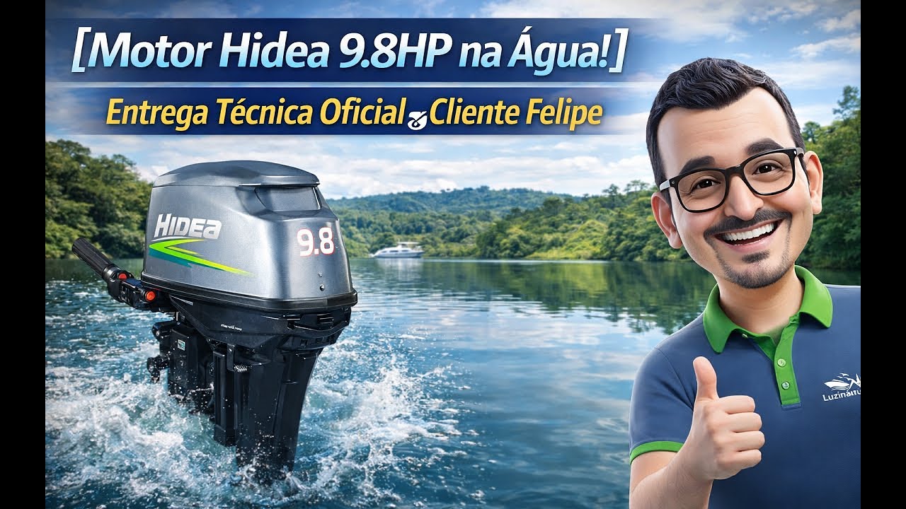 Motor Hidea 9.8HP na Água! Entrega Técnica Oficial – Cliente Felipe