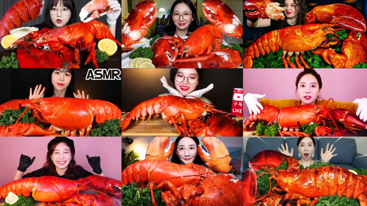 THE BEST OF GIANT LOBSTER MUKBANG COMPILATION 💯 DELICIOUS SATISFYING BIG BITES LOBSTER ASMR