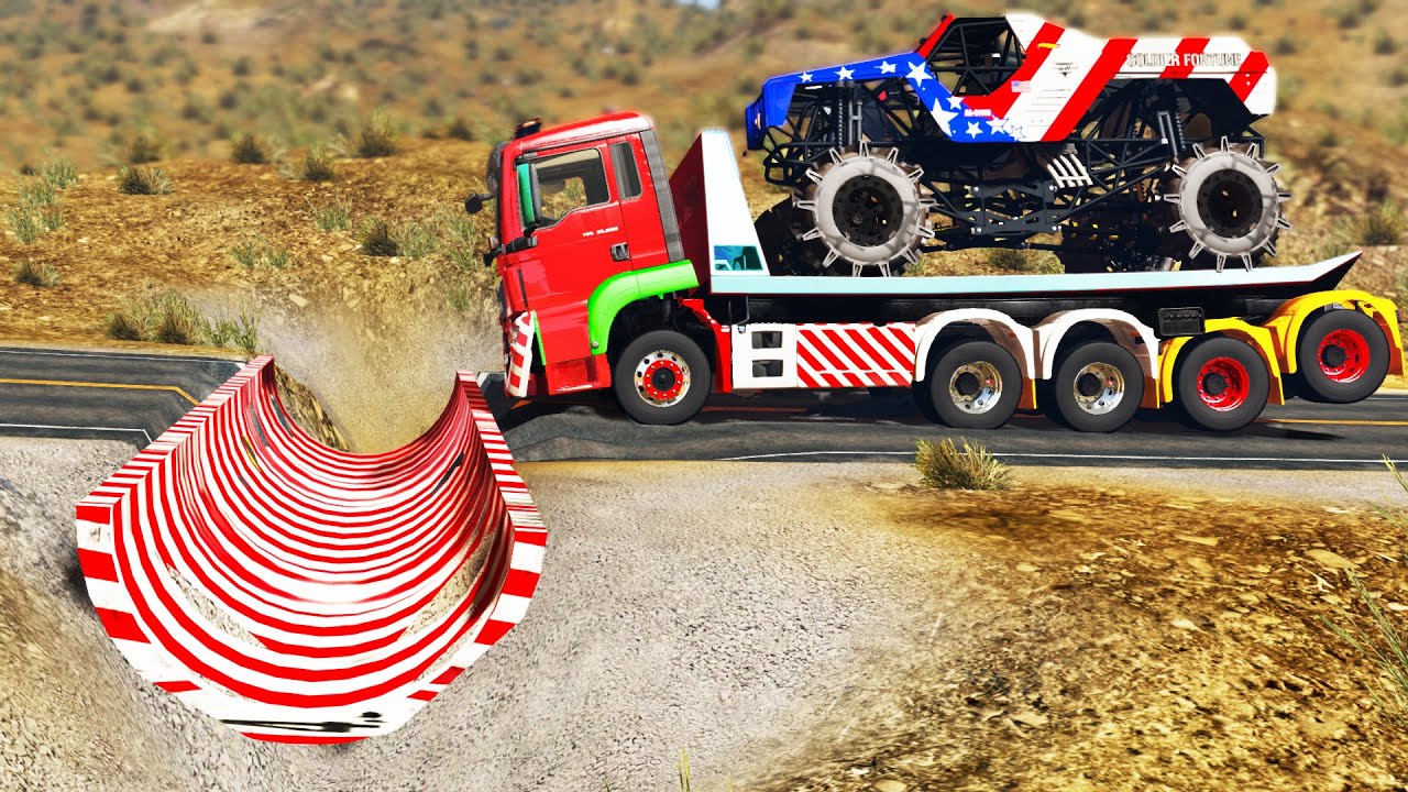 Cars vs Upside Down Speed Bumps #73 | BeamNG.DRIVE