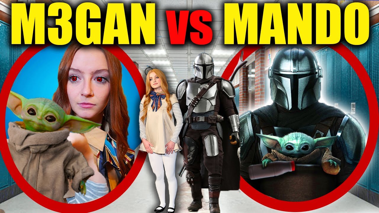 M3GAN vs THE MANDALORIAN at School! (Battle for Baby Yoda!)