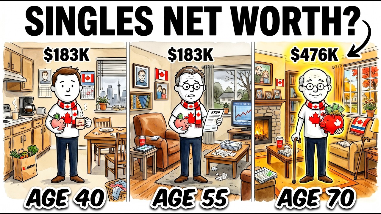 The Average Net Worth Of Single Canadians at 40, 55, and 70