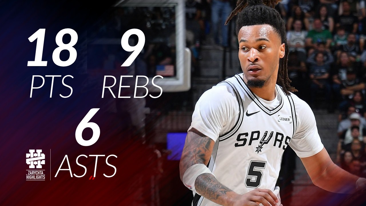 Stephon Castle 18 pts 9 rebs 6 asts vs Celtics 25/26 season