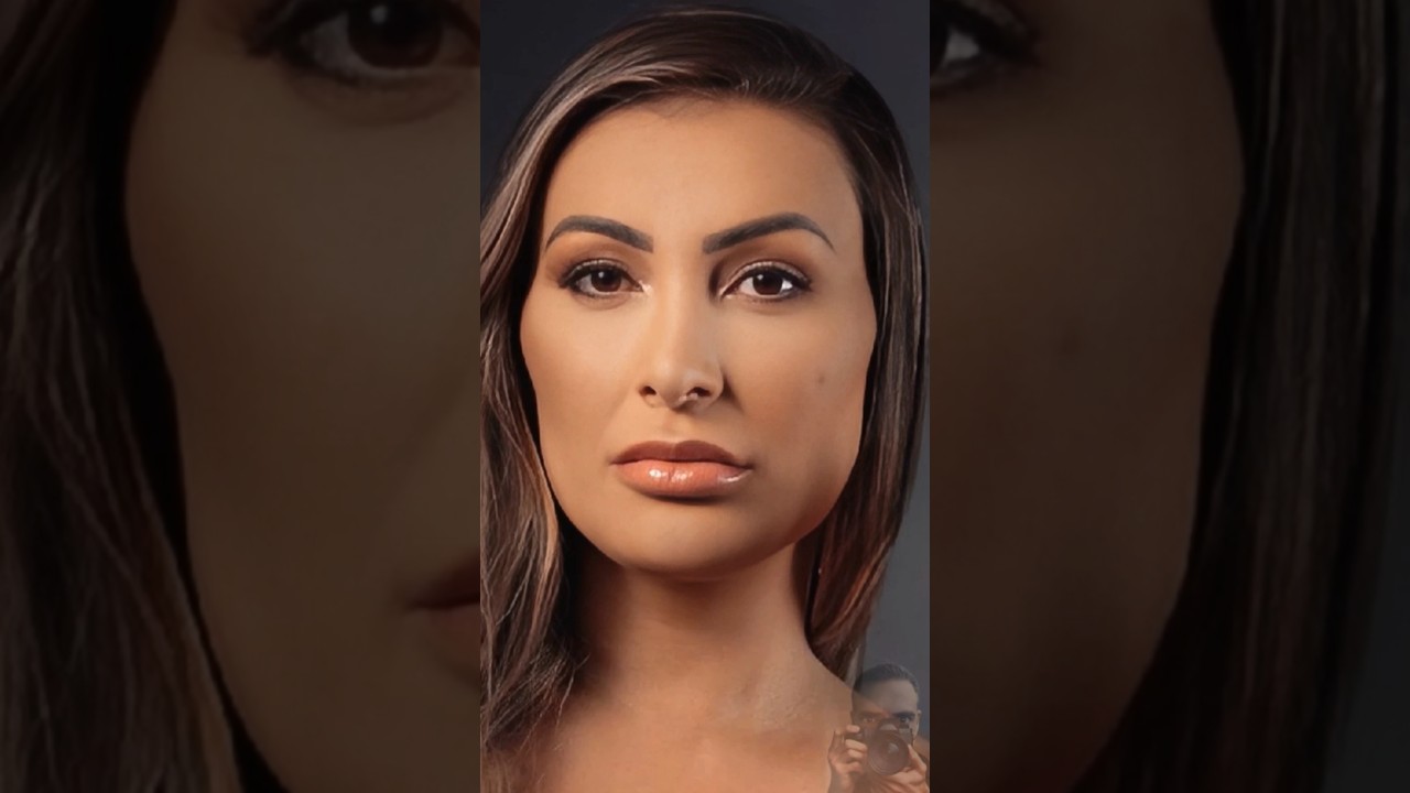 Como seria a modelo e atriz Andressa Urach com o rosto simetricamente perfeito?