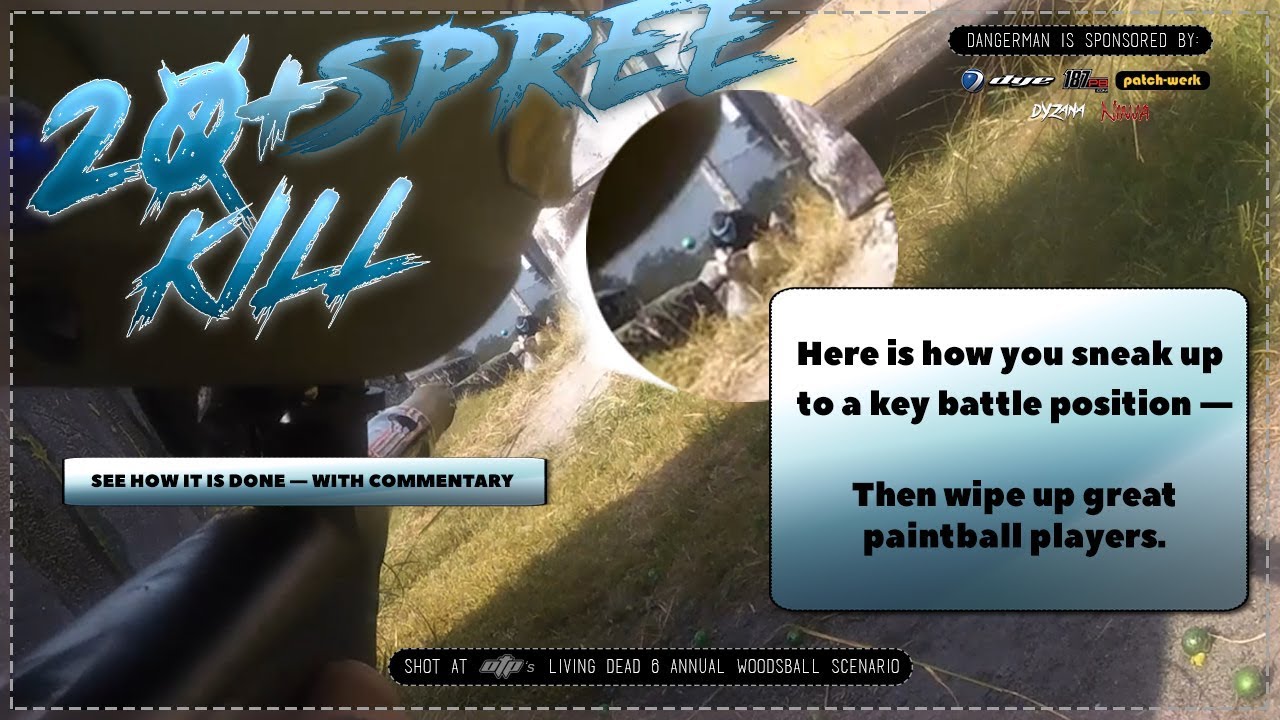 DangerMan Paintball Shooting Spree - 20+ kill streak @ OTP Living Dead Zombie Woodsball Scenario