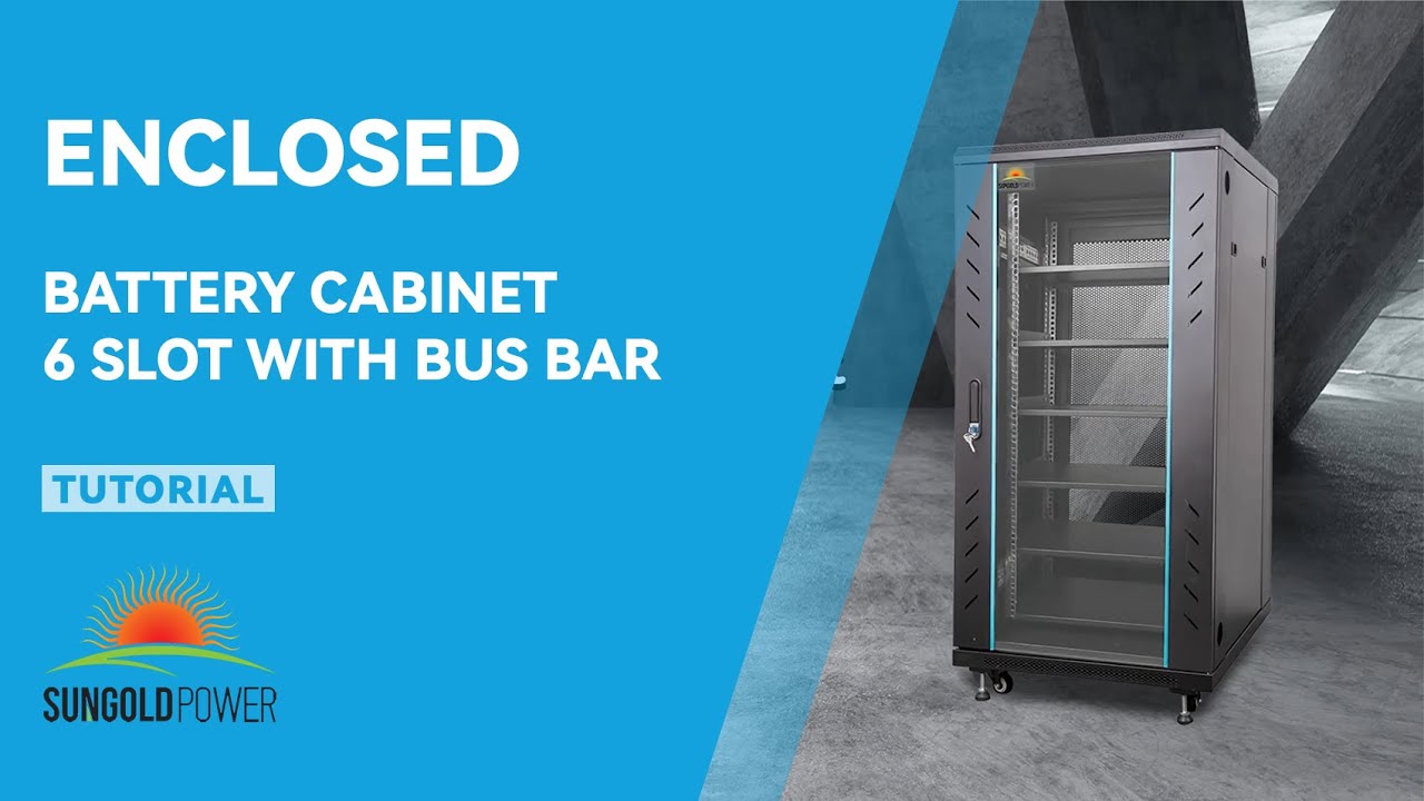 Installation of 6-slot Enclosed Battery Cabinet with Busbar-SUNGOLDPOWER