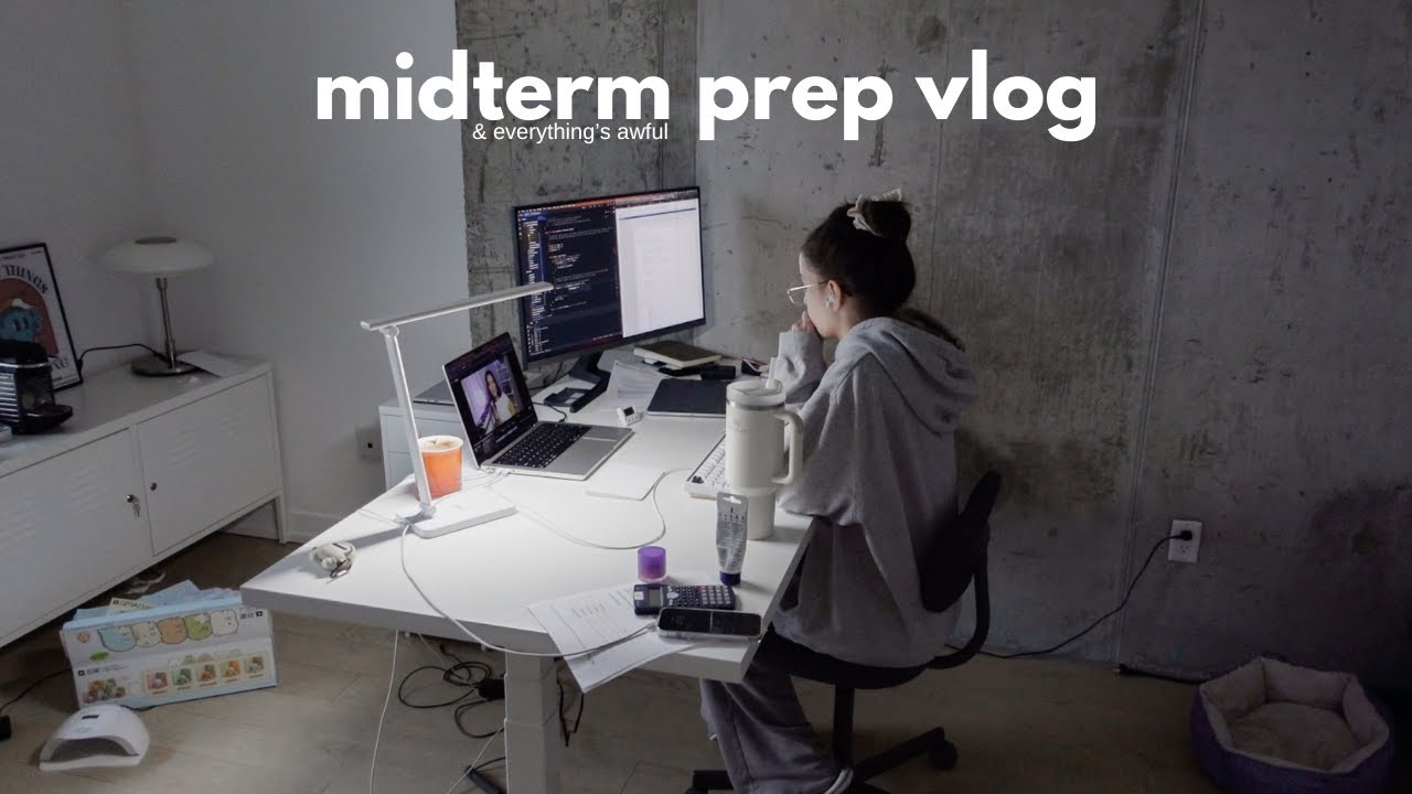a chaotic & productive study vlog preparing for midterms