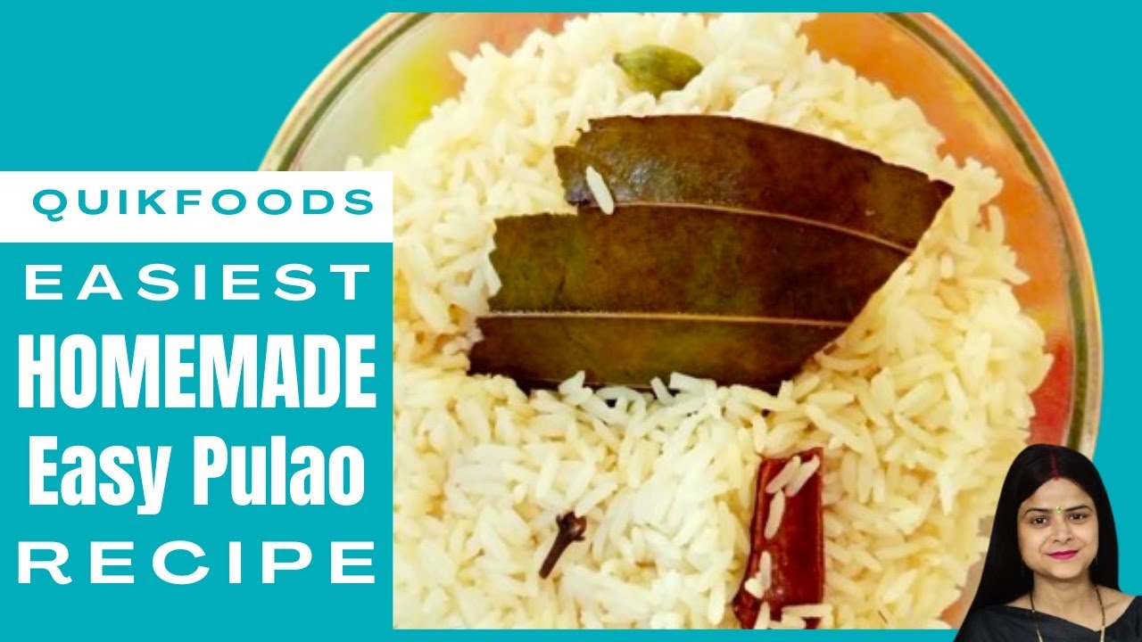 Plain Pulaav Recipe - Plain Pulaav Rice Without Vegitables |  सादा पुलाव बनाये 5 मिनट में | पुलाव