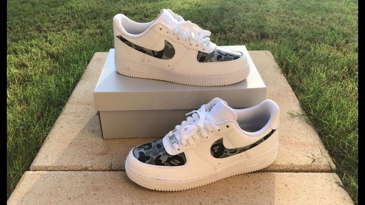 Custom BAPE Air Force 1's!!!