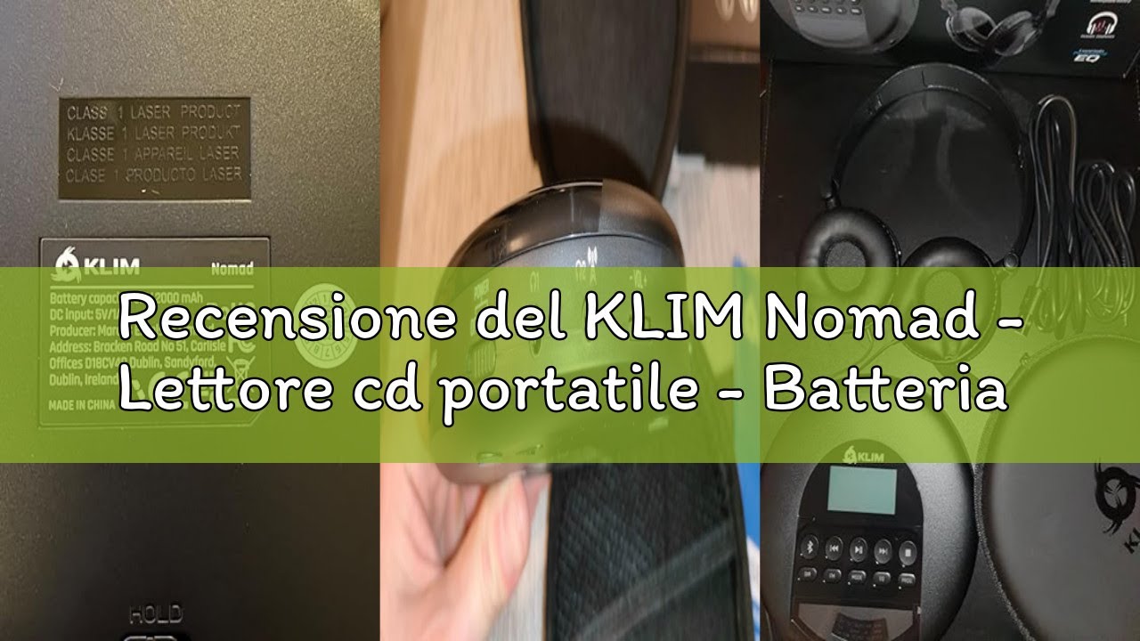 Recensione del KLIM Nomad - Lettore cd portatile - Batteria a Lunga Durata - Include Auricolari - Co