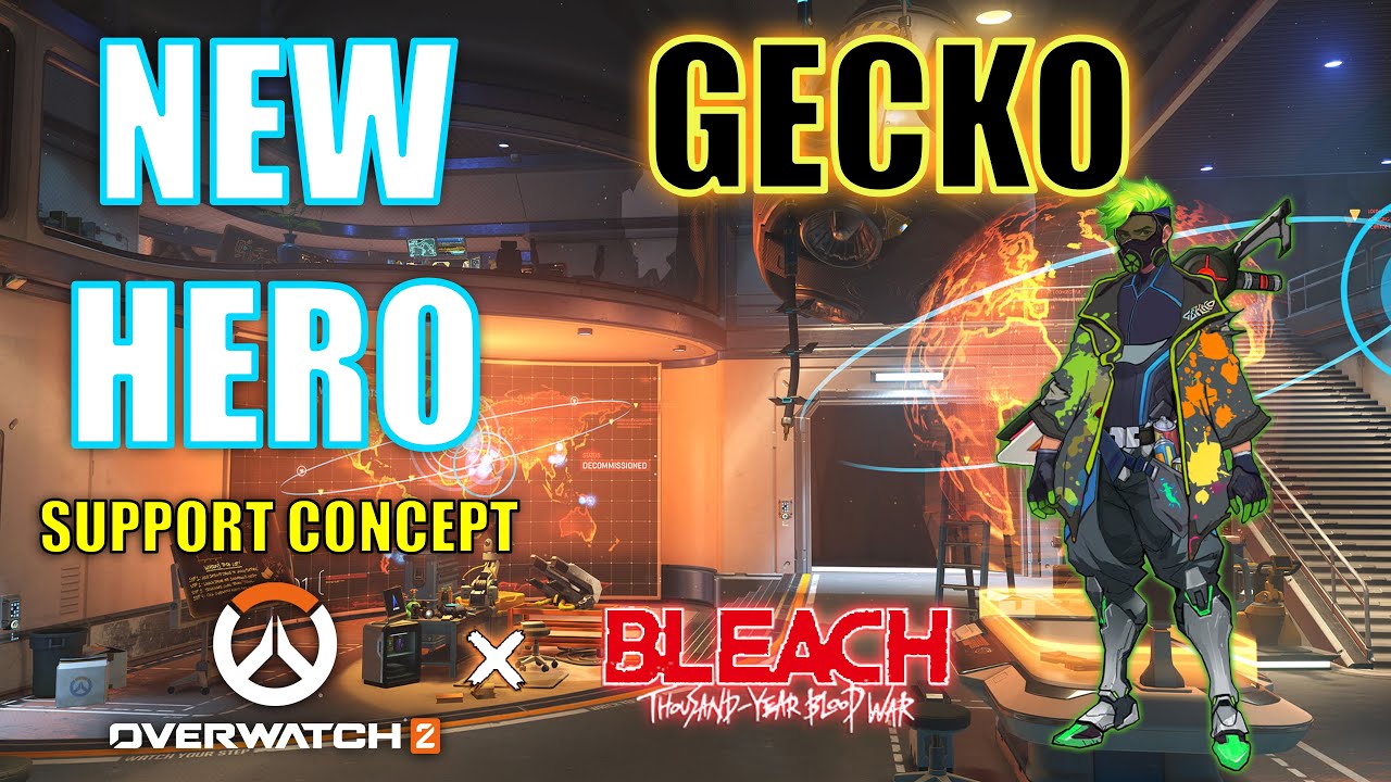 Overwatch 2 - New Hero GECKO Concept | Abilities & Backstory | Bleach Collab Skins