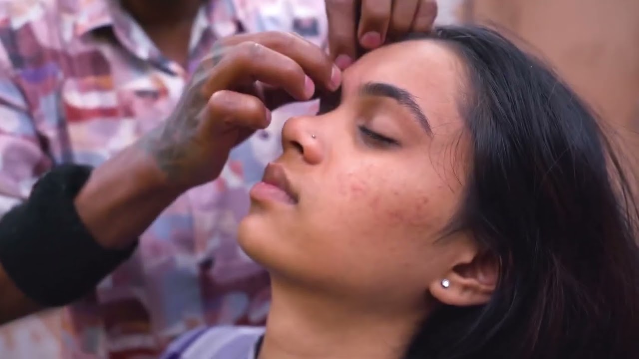 Indian Oil Eyes & Neck Massage ASMR | Intense Relaxing Scalp & Eye Massage No Talking | Deep Tingles