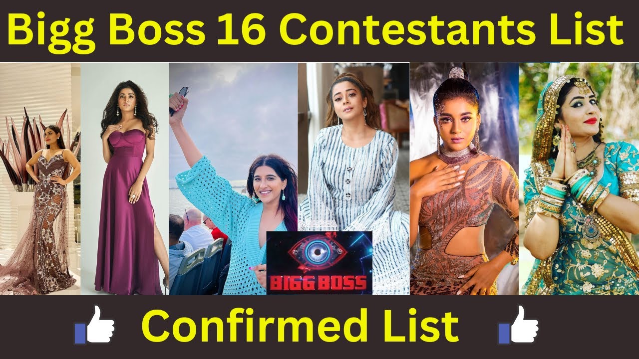 Bigg Boss 16 Final Contestants List 2022 | Confirmed List, | BB16 Participants List, salman Khan