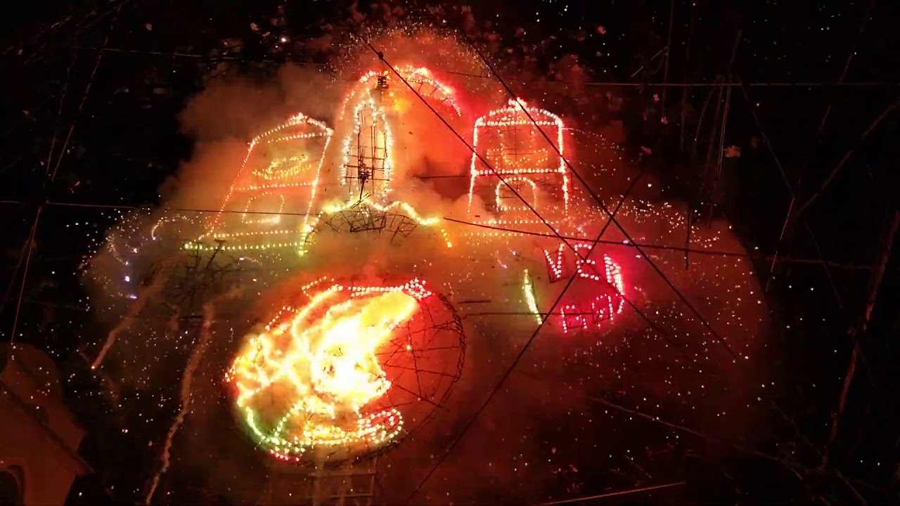 Quema de castillo pirotécnico en San Pablo chimalpa 2019