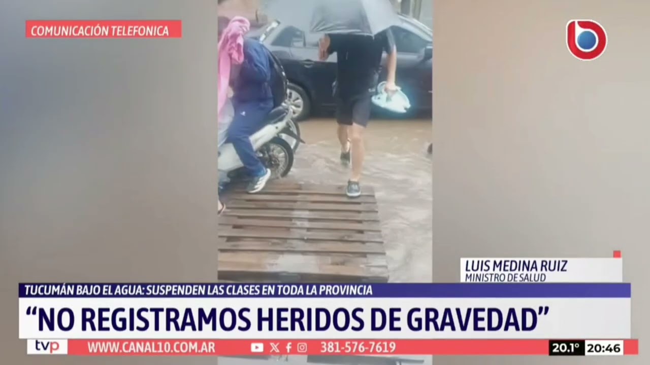 Operativo sanitario por las lluvias: el ministro Luis Medina Ruiz explicó las acciones 