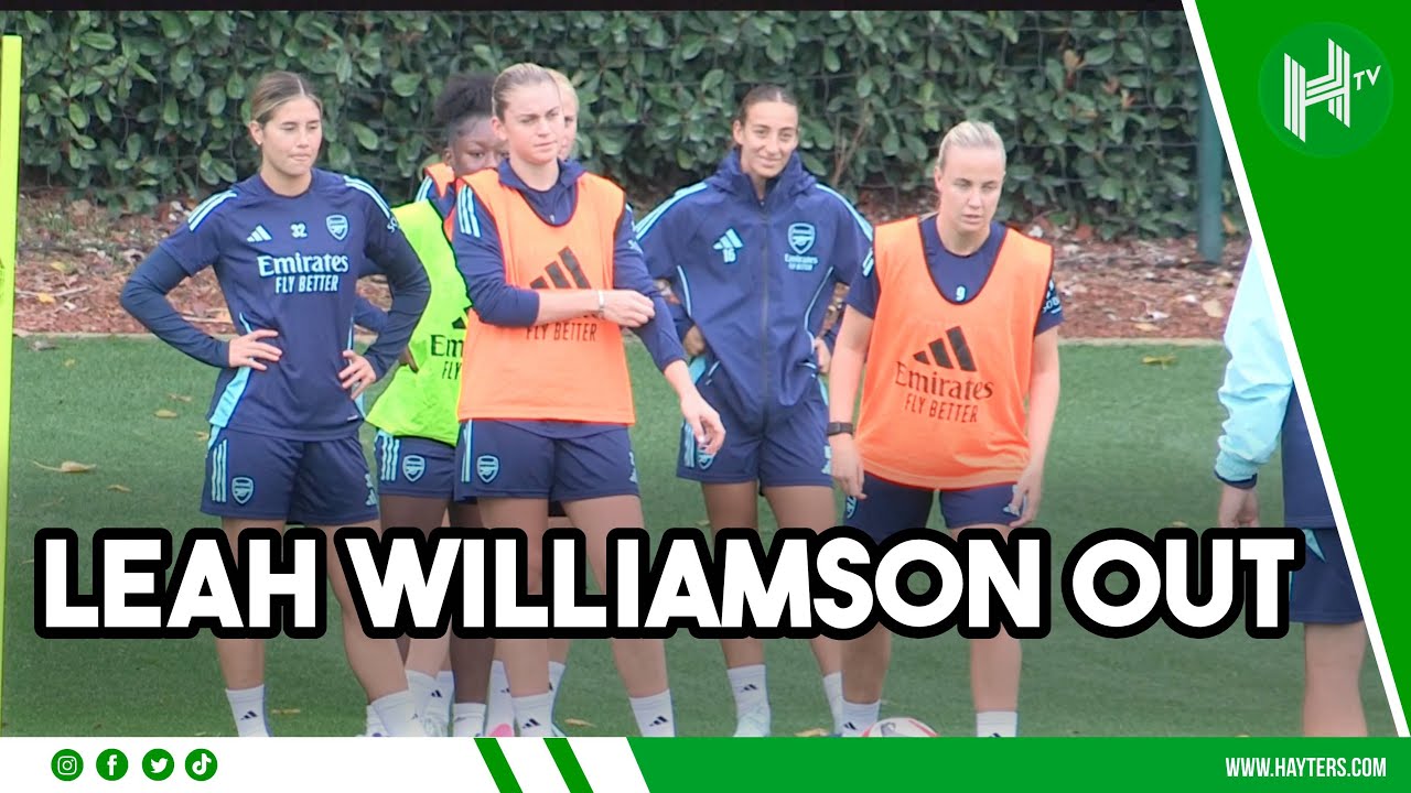 Mead and Russo do punishment push-ups! Arsenal train ahead of must-win UWCL tie