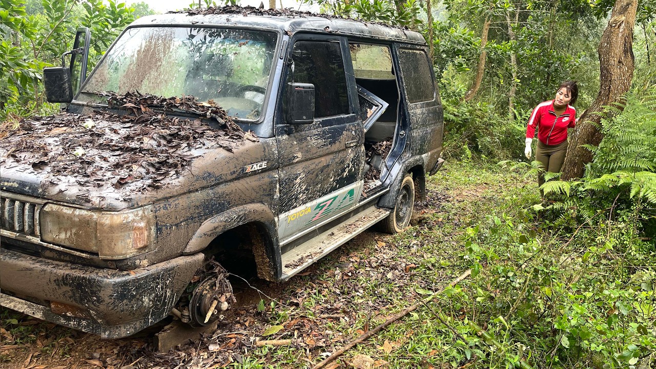 I found an abandoned car in the woods that had been there for a long time, and I had to restore it.