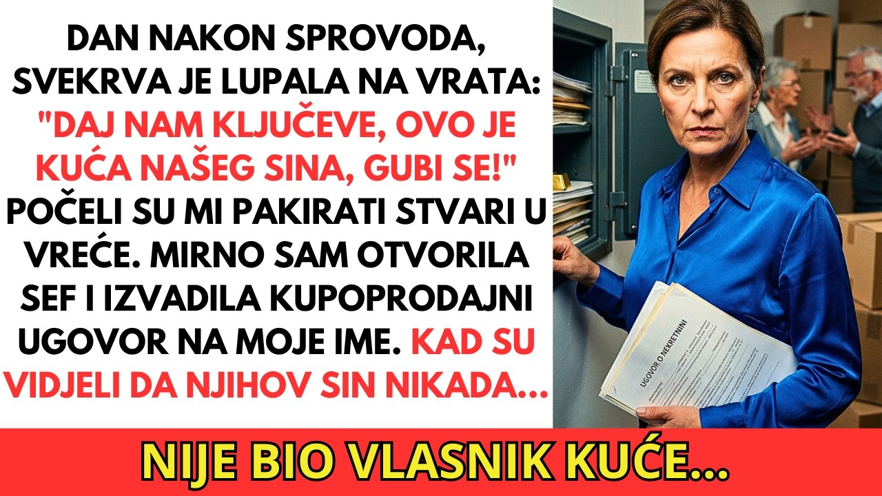 Svekar i svekrva tražili su ključ moje kuće. Muž je sve ostavio na moje ime.