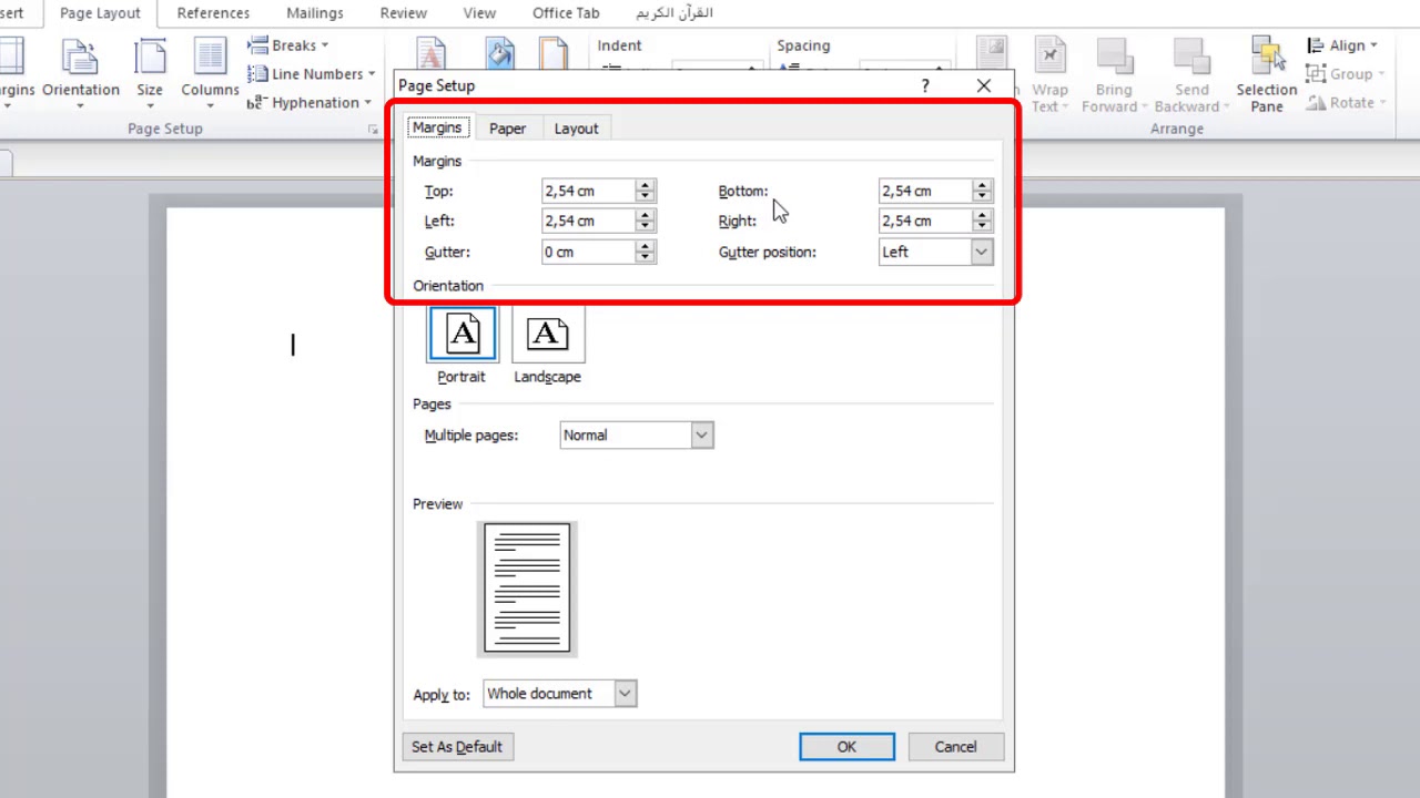 Pengaturan Sebelum Menulis di Ms Word