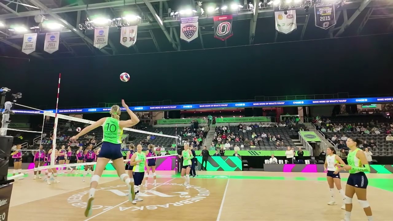 LOVB Nebraska Slo-Mo Spike Warm-Up Jordan Larson Ana Carolina da Silva