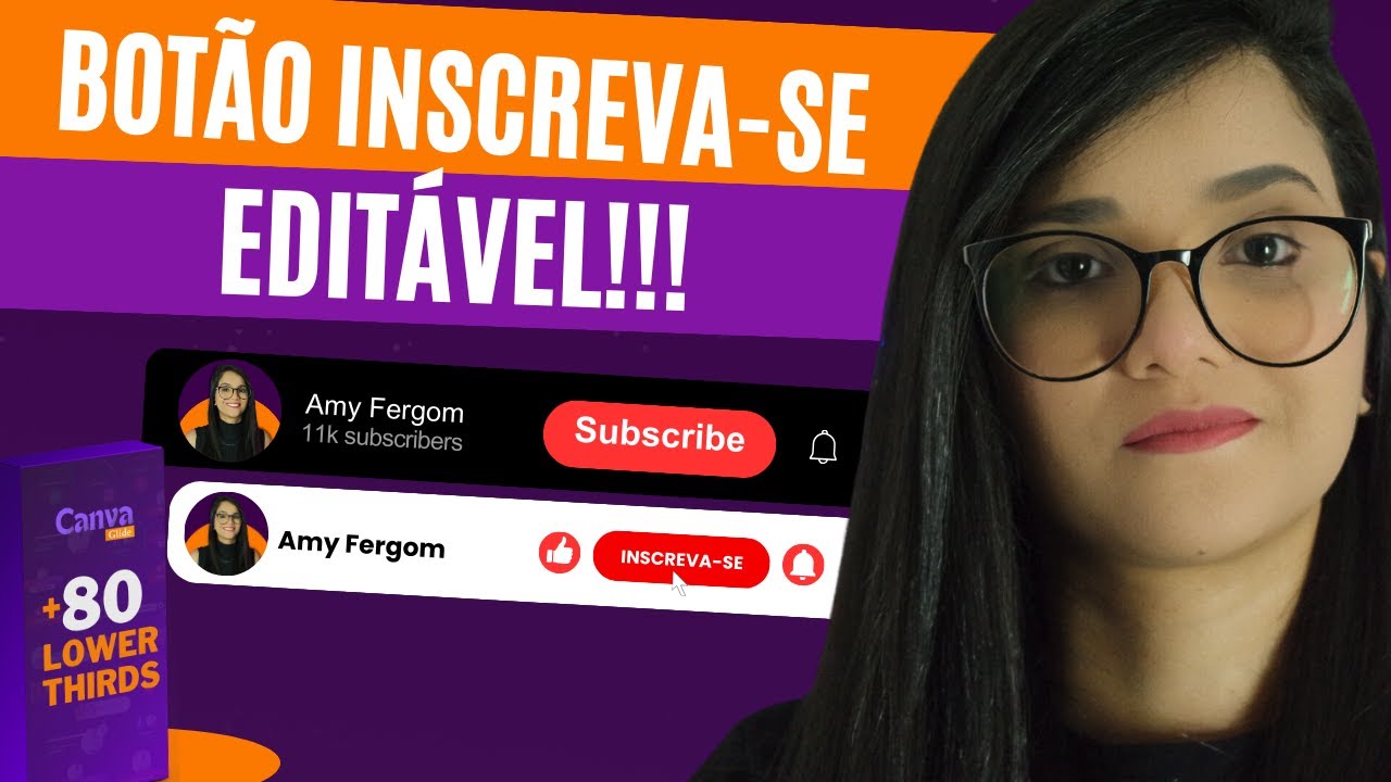 COMO FAZER BOTÃO INSCREVA-SE (LOWER THIRD) BOTÃO INSCREVA-SE EDITÁVEL | MUITO FÁCIL |  PASSO A PASSO