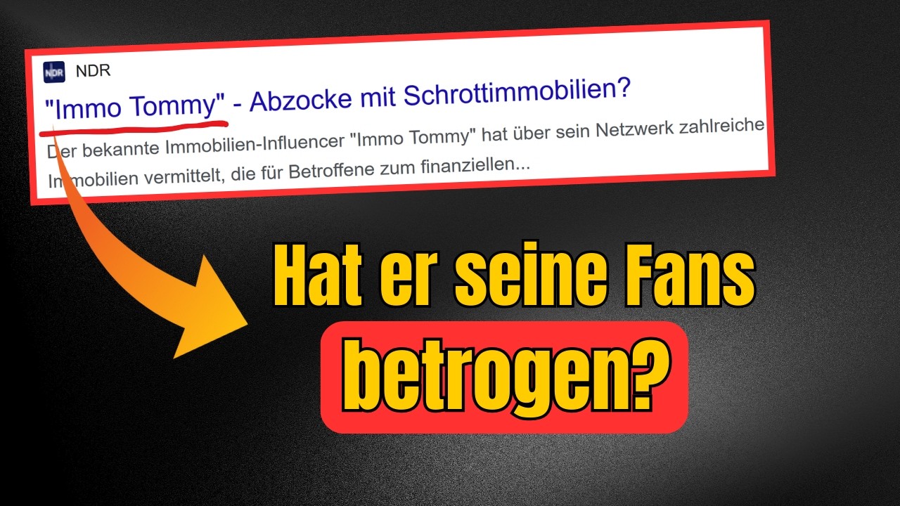 Immo Tommy Exposed: JETZT Anwalt einschalten?