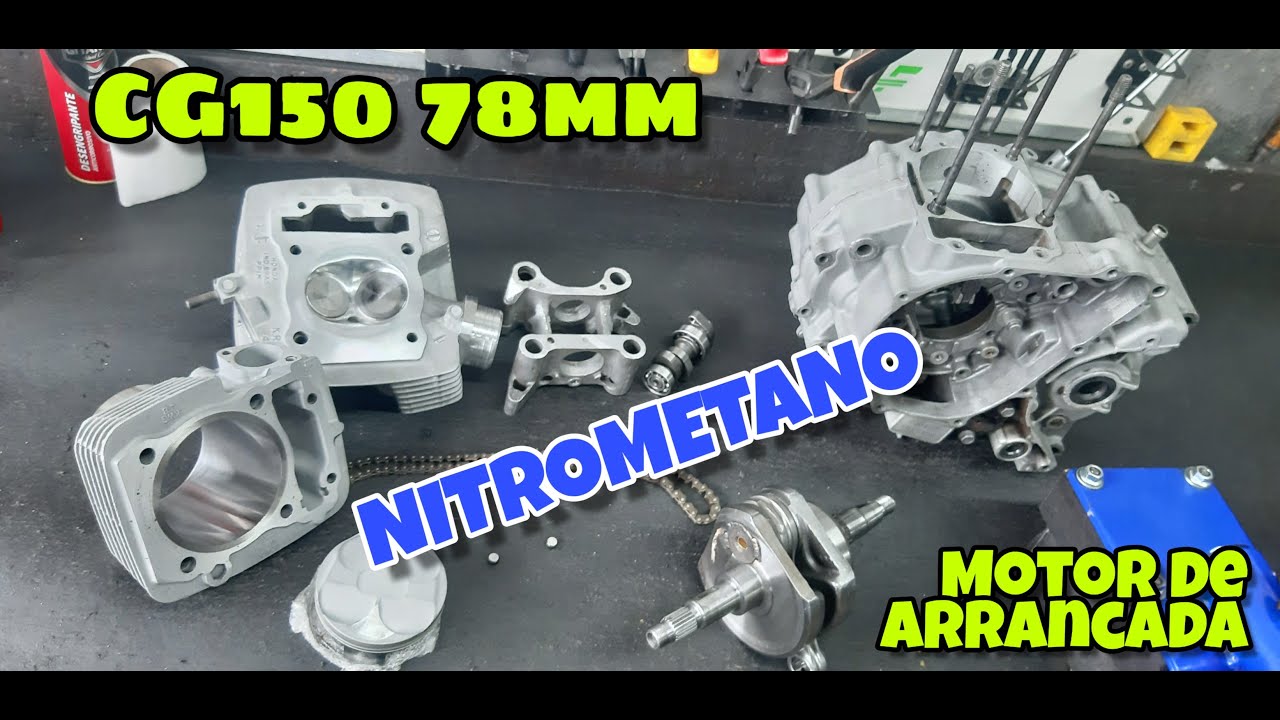 CG150 COM PIST&Atilde;O 78mm? Moto de arrancada que vai rodar no NITROMETANO!!!!!! 🤩