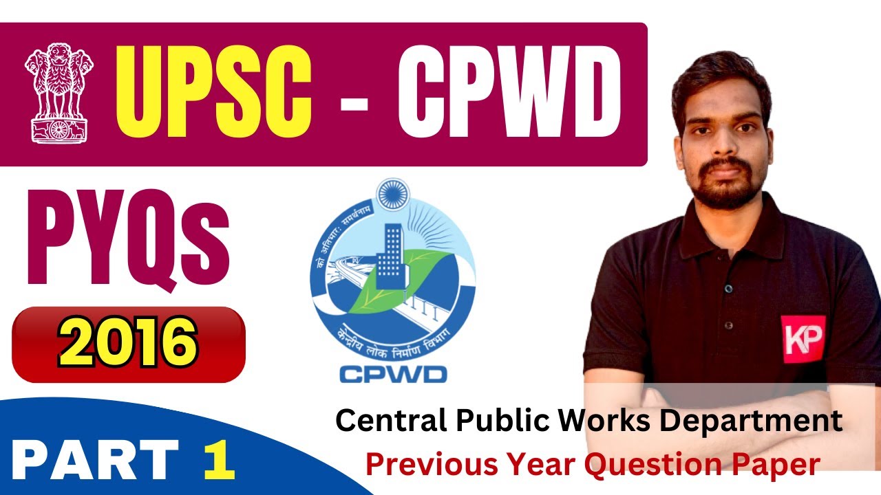 [PART 1] 2016 PYQs of UPSC-CPWD with Solution | Assistant / Deputy Architect Preparation 2023