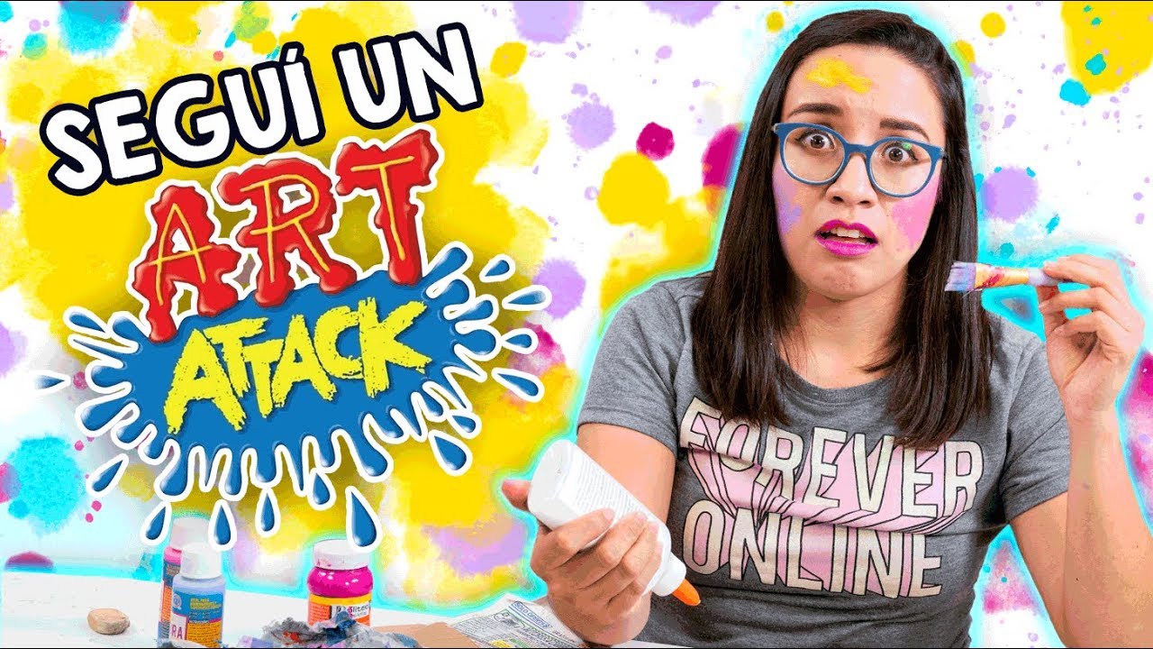 SEGUÍ un TUTORIAL de ART ATTACK 🎨 *Hice un desastre*😅 ✄ Craftingeek