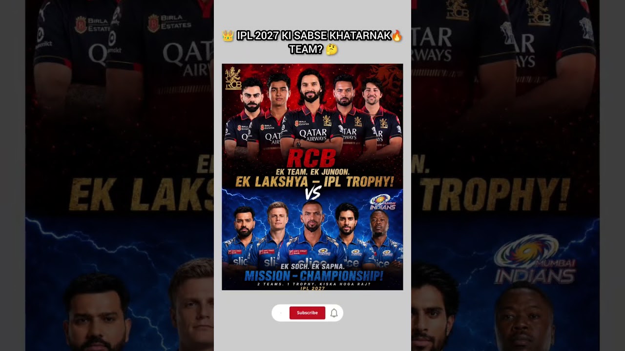 IPL 2027 Ki Sabse Strong Team Kaunsi Hai? 🤯#rcb #mi #ipls