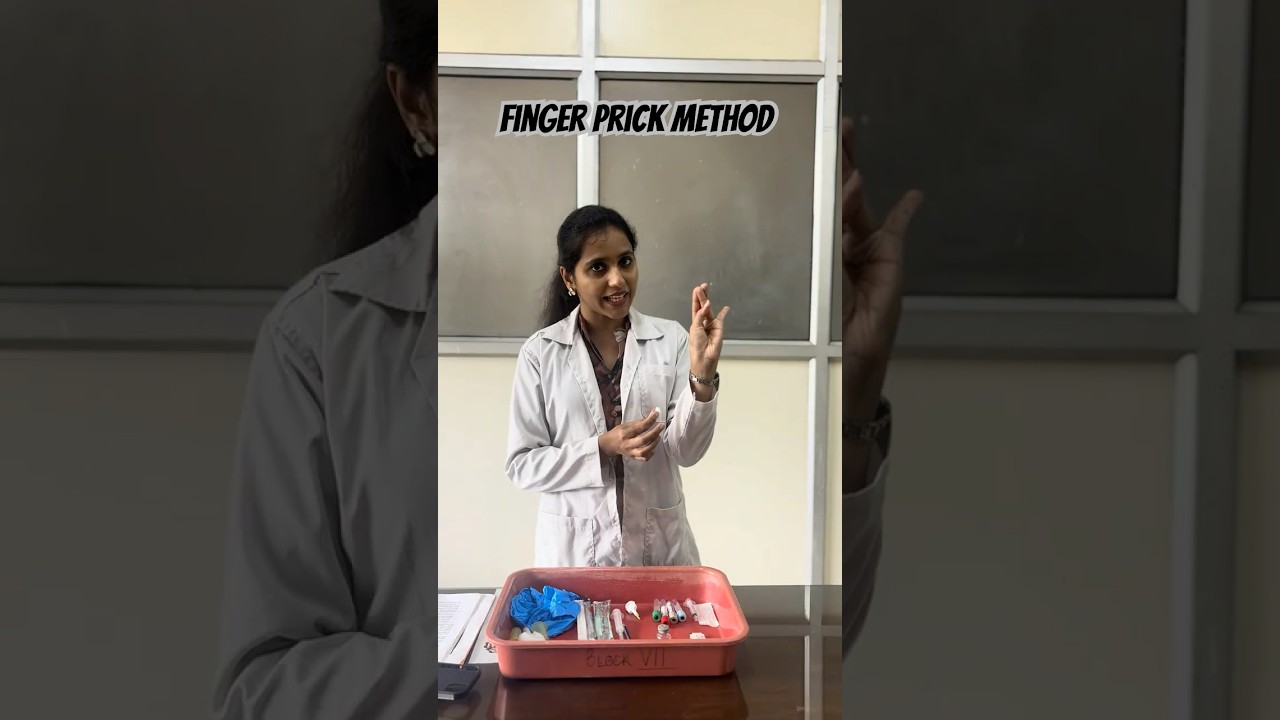 Finger prick method explained 📖💉👩🏻&zwj;⚕️!!!! #education #doctor #mbbs #hospital #shorts #viral 🧿