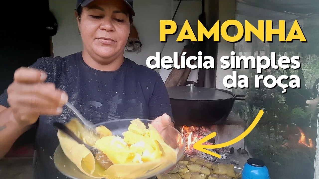 FIZ PAMONHA SOZINHA * meu esposo viajou * @Vida na roça com a Cris