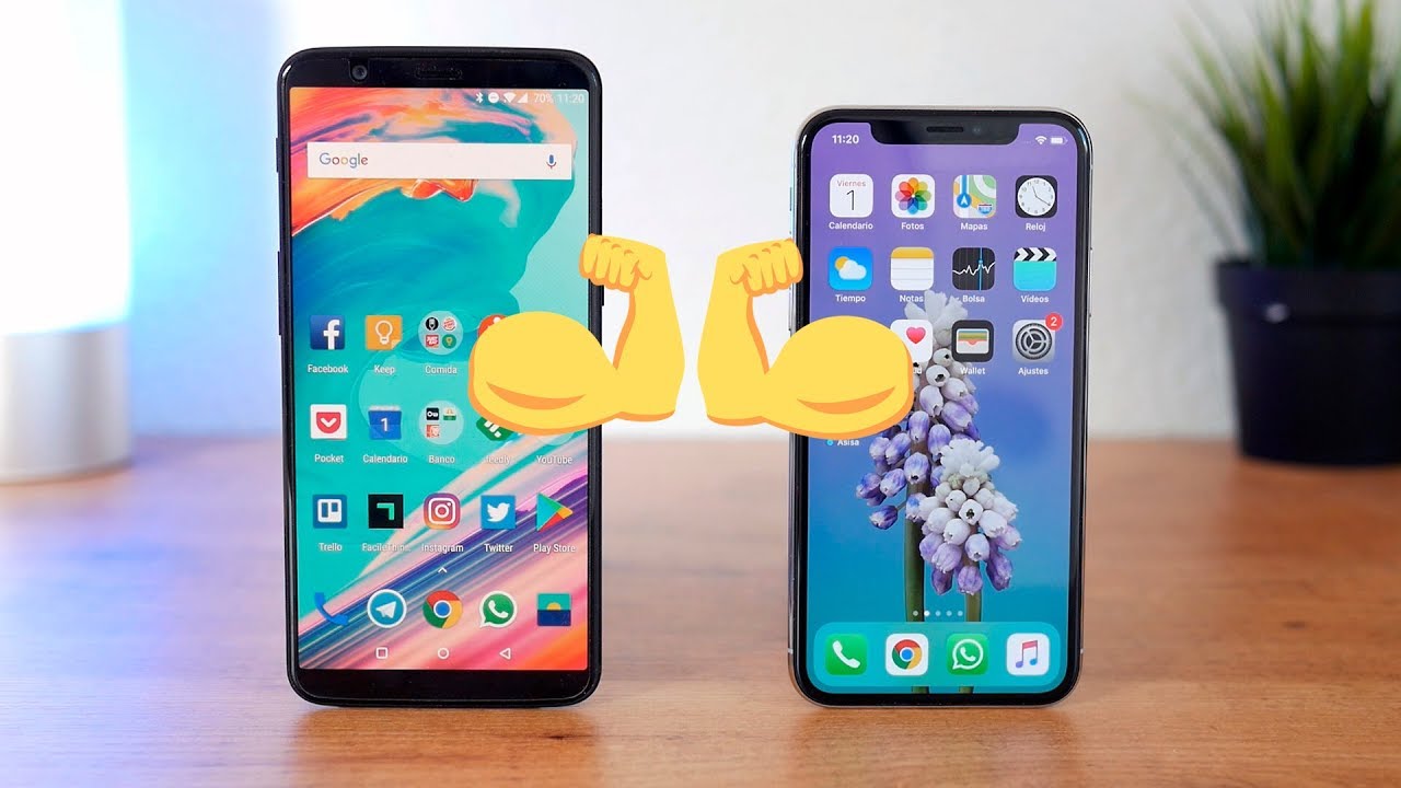 ONEPLUS 5T vs iPHONE X, ¡TESTde velocidad por ser el MÁS RÁPIDO!