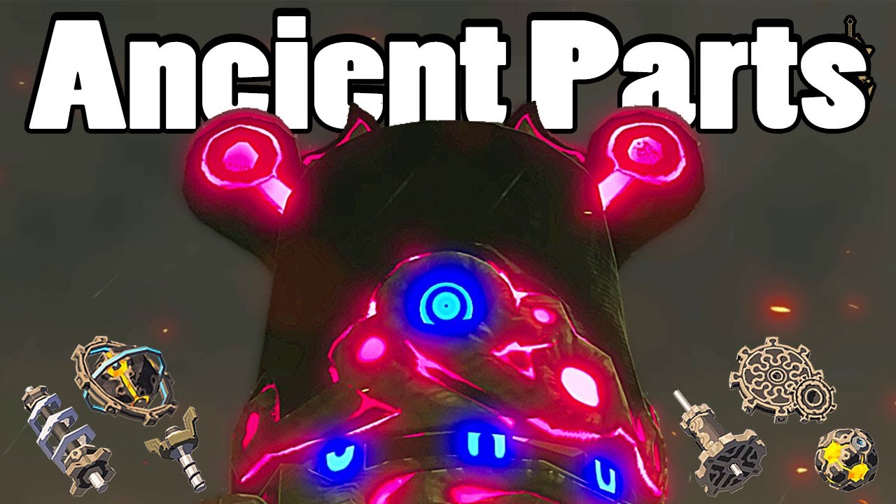 Giant Cores, Shafts, Spring, Gears, Screws, All Guardian Ancient Parts Zelda Breath of The Wild BotW