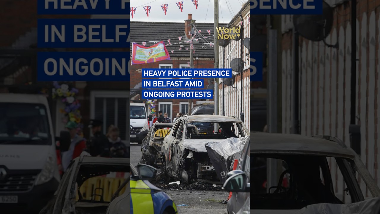 Heavy police presence in Belfast amid ongoing protests over stabbing #worldnow