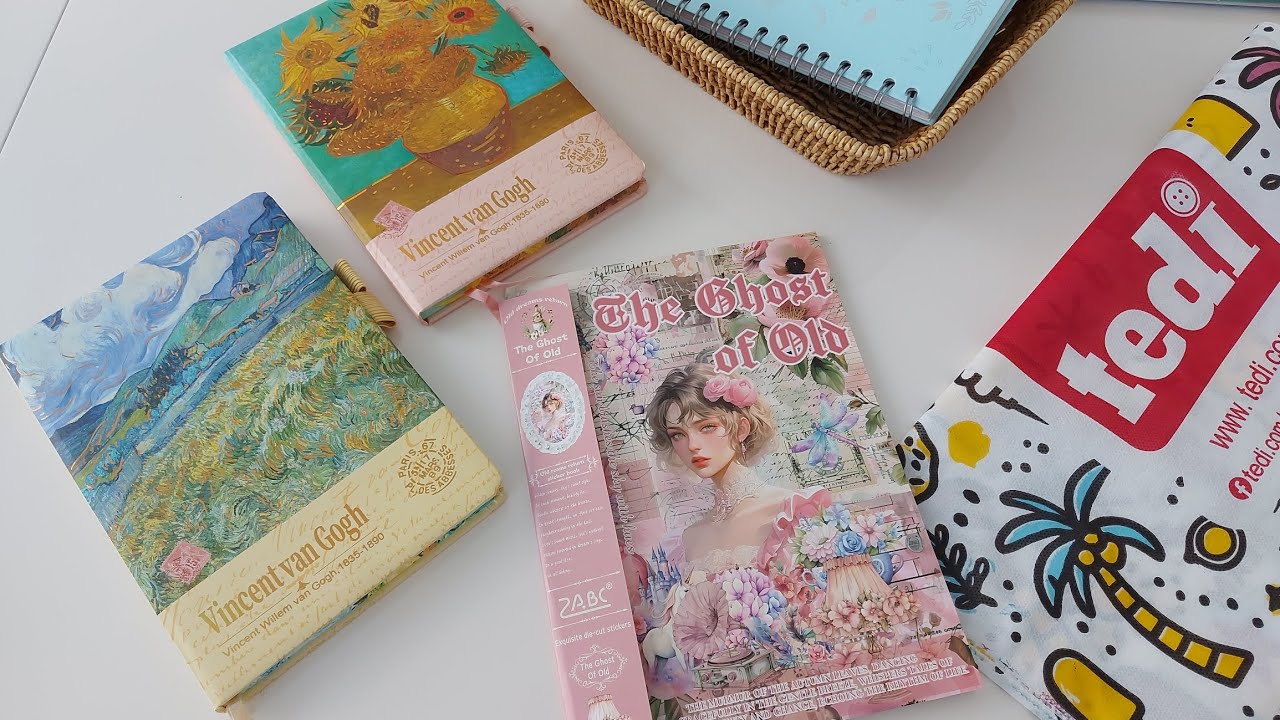 TEDİ ALIŞVERİŞİ | KIRTASİYE ALIŞVERİŞİ, VİNTAGE STİCKER KİTABI, VAN GOGH DEFTER, DEFTER FİKİRLERİ
