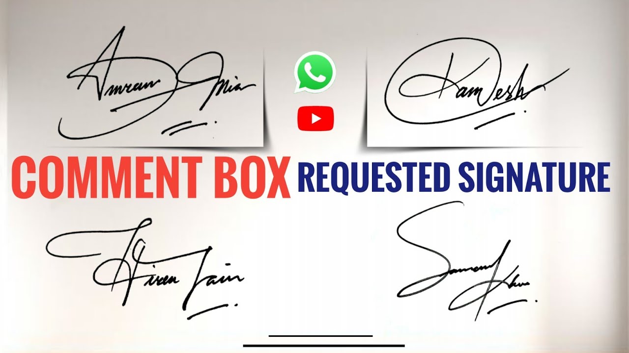 Comment box requested signature 🔥 Subscribers signature | Anup calligraphy|