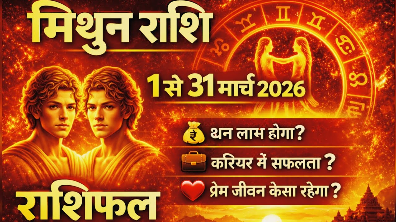 🌟 मिथुन राशि मार्च 2026 | Gemini Monthly Horoscope March 2026 | Mithun Rashifal
