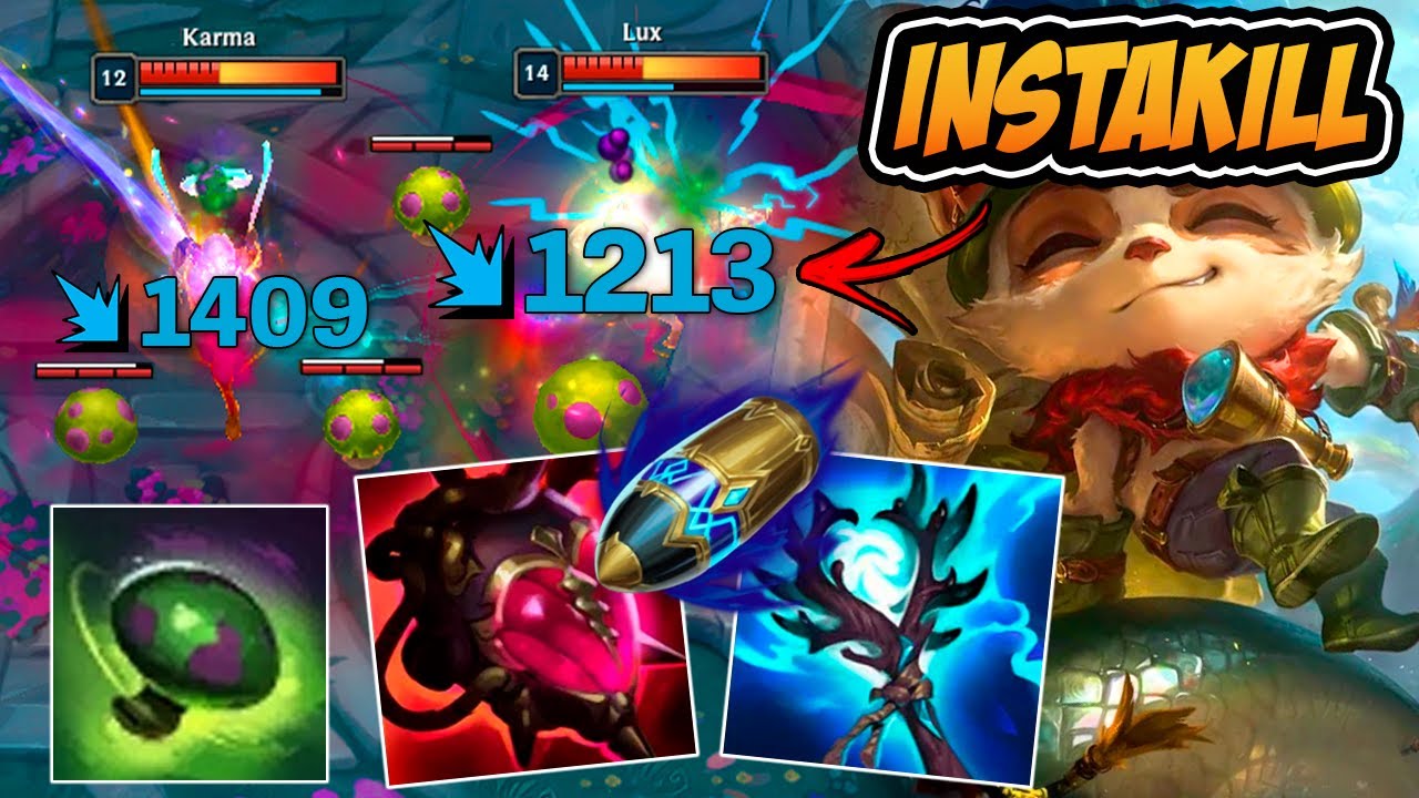 TEEMO EXPLODE TODO MUNDO COM ESSA SUPER BUILD DE INSTAKILL NO COGUMELO