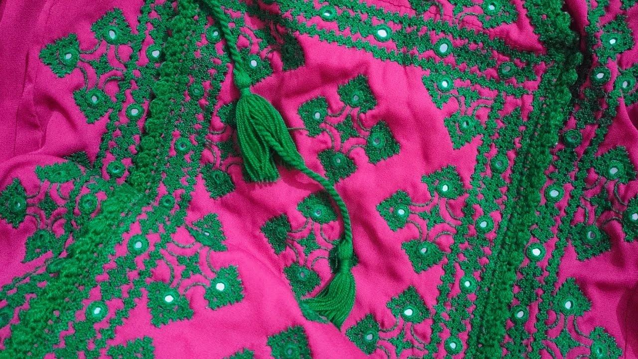 Sindhi handmade embroidery//Sindhi embroidery// balochi pashq